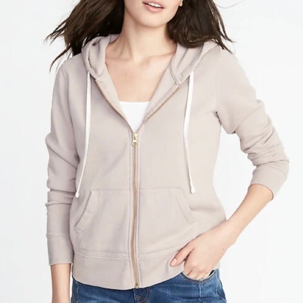 Old Navy Relaxed Zip-Up Hoodie - Soft Pink (NWT)